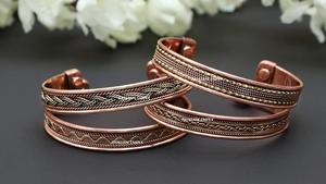 Adjustable <b>Copper</b> <b>Bangle</b> Cuff Bracelet Handmade Open End Rustic <b>Copper</b> Jewelry for <b>Men</b> and Women - Product Image 3