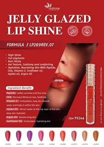 Gloss à lèvres liquide glacé végétalien à succès avec formule imperméable et vitamine E pour une retouche rapide Marque personnalisable - Product Image 2