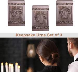 Cremation <b>Urns</b> for Human Ashes Adult Male Female, Wooden Tree of Life <b>Urns</b> Box and <b>Casket</b> for Ashes Men Women Child, <b>Pets</b> Cat - Product Image 6