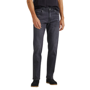 Pantalones vaqueros de cristal con bordado alto de movimiento extremo para hombre, informales, rectos, cónicos, cómodos, estilo flexible, ligeros, medianos, Vaqueros oscuros - Product Image 5