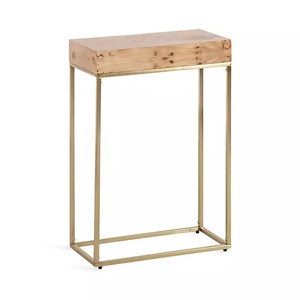Mesa auxiliar de metal con perfil compacto, perfecta para oficinas de apartamentos o espacios de muebles decorativos funcionales - Product Image 3