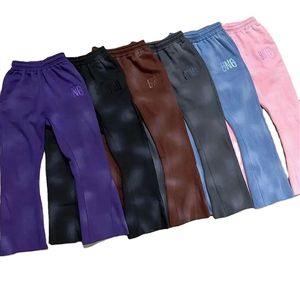 Chándales de felpa francesa desgastados de alta calidad para hombres Sun Fade Streetwear algodón personalizado pantalones de chándal conjuntos con capucha 2026 - Product Image 5