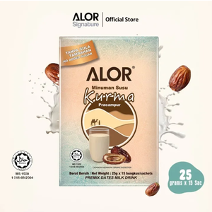 ALOR Premix Freeze Dried Dates Powder 25gx15 Sachets Halal Energy Rich Antioxidants Vitamins Minerals Grain Adults Children <b>Box</b> - Product Image 2