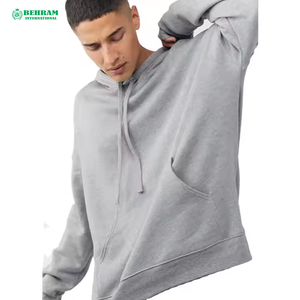 Sweat à capuche pour homme en coton épais avec impression en relief / Luxe / Polaire / Molleton français / Séchage rapide / Respirant / Hiver - Product Image 2