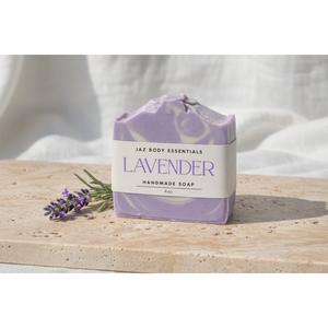 Savon artisanal à la lavande au lait de chèvre et aux algues marines, anti-acné et éclaircissant, enrichi au coco et au curcuma - Product Image 5