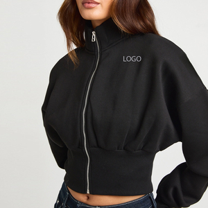 Sweat-shirt pour femme à manches longues, couleur unie, finition propre, vêtement pour femme, coupe confortable, prix d'usine - Product Image 1