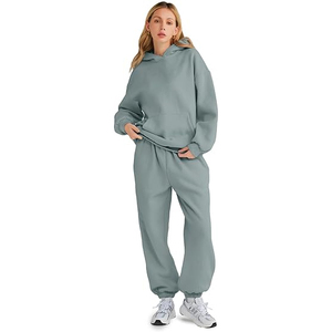 Elegante 2025 personalizado mujer chándal de gran tamaño Jogger Sudadera con capucha para gimnasio Fitness Streetwear marcas moda Boutique al por mayor - Product Image 2
