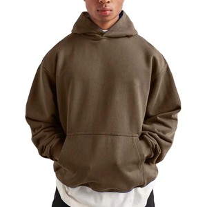 Sweats à capuche de haute qualité pour hommes, poids lourd 500gsm, Streetwear personnalisé, motif solide, épaule tombante, Boxy, adapté aux tendances hivernales - Product Image 1