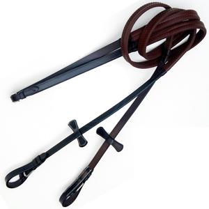 Riendas para eventos de cuero de alta calidad de la India con tapones de agarre de mano suave Chand de latón doble para producto ecuestre de Carreras de Caballos - Product Image 6