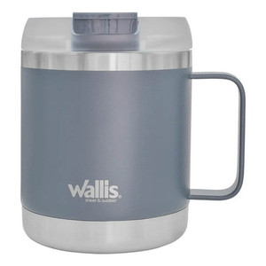Tazza Termica in Acciaio Inossidabile 470 Ml con Protezione Antispruzzo e Coperchio a Vite Grigio Chiaro - Product Image 2