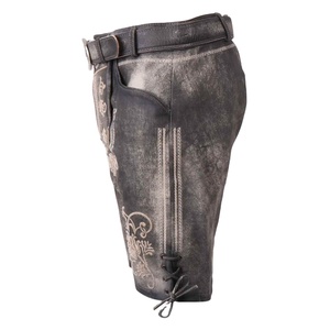 Traje Bávaro para el Oktoberfest, Lederhosen de Cuero Genuino, Pantalones Cortos Lederhosen Alemanes Personalizados - Product Image 2