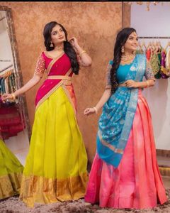 Kanjiveram Silk zari lehanga พร้อมเสื้อปักลาย duppta!! - Product Image 3