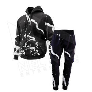Sudaderas con capucha largas elásticas para correr deportivas de calidad profesional para hombres con cremallera Sudadera con capucha de gran tamaño para hombres en stock - Product Image 1