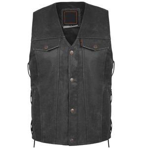Offre Spéciale hommes en cuir moto gilet sur mesure élégant à la mode décontracté hiver tenue course maillot inspiré gilet - Product Image 4
