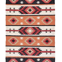 100% Natürliche Wolle Jute Kilim Läufer Teppiche Wohnzimmer-Dekoration Handgeknüpfte Haustierfreundliche Rutschfeste Flachflor-Teppiche