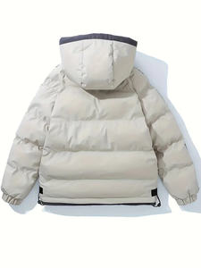 Meilleures ventes de doudoune d'hiver pour hommes, veste en cuir personnalisée, avec décoration en fourrure, service OEM - Product Image 5