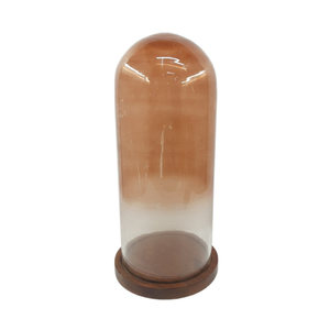 Attractive Wooden <b>Cake</b> <b>Stand</b> <b>with</b> <b>Glass</b> <b>Dome</b> Walnut Color for Kitchen & Table Top Decorative Purpose <b>Cake</b> <b>Stand</b> - Product Image 2