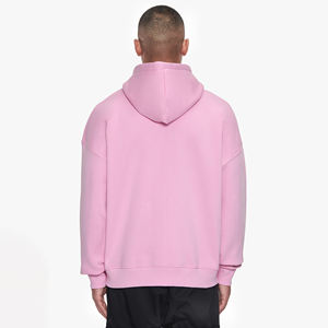 Sweat à capuche surdimensionné pour homme, personnalisé OEM, de haute qualité, en coton et polyester, à manches longues, avec fermeture éclair avant et poches, idéal pour l'hiver - Product Image 3