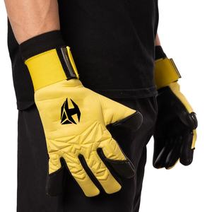 Gants de gardien de but personnalisés, paume avant en latex allemand 4 mm, dos en caoutchouc, injecté, enveloppes pour les doigts et le pouce, sangle amovible - Product Image 5