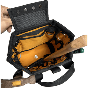 Heavy Duty PU Magnetic <b>Tool</b> Pouch Strong Magnet Panel Multi-Pocket Waist <b>Tool</b> Bag for Electrician Carpenter Construction Repair - Product Image 4