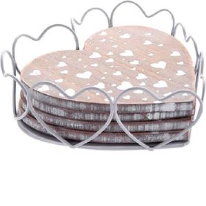 Ensemble de 4 sous-verres en bois d'olivier, produits de cuisine polis, dessous de verre décoratifs pour Table à manger - Product Image 4