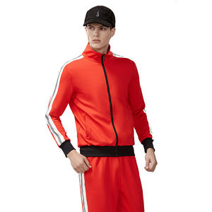 Venta al por mayor de chaquetas de manga regular de los hombres chaquetas casuales clásicas Joggers conjuntos chándal personalizado gimnasio cómodo hombres chándales - Product Image 5