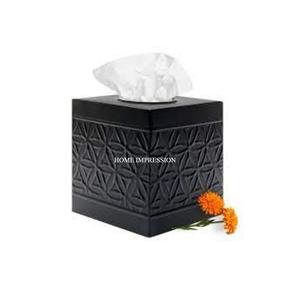 กล่องทิชชูตกแต่งโต๊ะโลหะสีดำเคลือบด้วยผงสีสำหรับโรงแรมห้องน้ำโต๊ะจัดระเบียบในห้องครัวดีไซน์ทันสมัย - Product Image 1