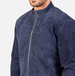 Chaqueta de camionero de ante para hombre de nuevo diseño 2025 al por mayor con nueva chaqueta de cuero auténtico estilo camisa a la moda para hombre - Product Image 3