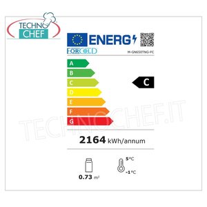 Refrigerador de Bebidas Ventilado con 1 Puerta de Vidrio y Control de Temperatura Equipo de Cocina Comercial Monobloque +0/+8C, 650 Litros, Clase C, Enchufable - Product Image 2