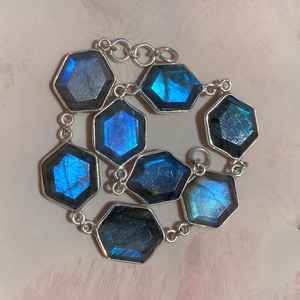 Flashy Labradorite <b>Bracelet</b> 925 Sterling Silver Gemstone Handmade Unique Fashion Jewelry Gift For Women <b>Men</b> - Product Image 5