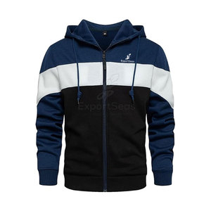 Relaxed Fit Basics Sudadera con cremallera con cierre de cremallera suave Sudadera con capucha con cremallera de color personalizado con diseño clásico moderno - Product Image 1