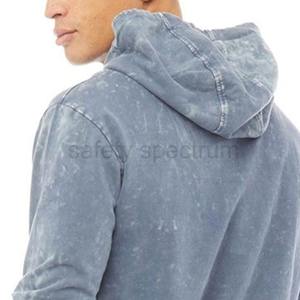 Sweat à capuche épais pour homme, délavé à l'acide, couleur unie, pour l'hiver |   Pull oversize streetwear |   Coton polaire numérique |   Imperméable et respirant - Product Image 4