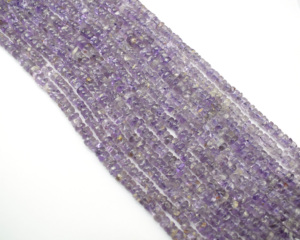 Brins brésiliens de 10mm de perles de pierres précieuses d'améthyste en forme de Heishi à coupe lisse faite à la main pour la fabrication de bijoux - Product Image 3
