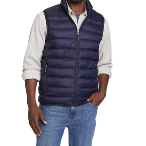 Winter <b>Men's</b> Parka Outer Wear Casual Warm Thick Canvas Puffer <b>Vest</b> Breathable Windproof Polyester Filled Customized <b>Packing</b> - Product Image 1