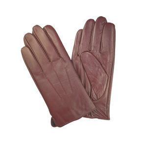 Guantes de cuero <span class=keywords><strong>PU</strong></span> de moda Vintage para hombre, pantalla táctil de dedo completo, para viajes al aire libre, térmicos, transpirables, informales, para fiestas, deportes de invierno - Product Image 5