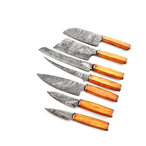 Juego de Cuchillos de Chef de Acero de Damasco Avanzado con Acero de Alto Carbono en Capas y Mangos Resistentes para Cocinar de Todo Tipo - Product Image 3