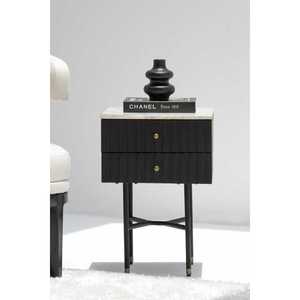 Mesita de noche Genta con tapa de mármol - Product Image 1