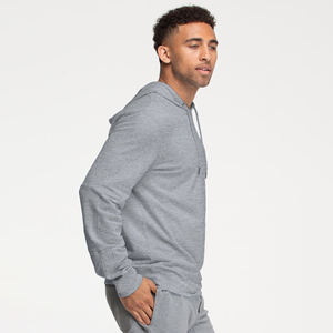 OEM venta al por mayor de logotipo personalizado de cuello redondo Slimfit hombres 100% algodón pulóver en blanco pesado sudadera - Product Image 5