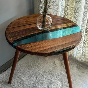 Mesa de Centro con Incrustaciones de Resina Epoxi de Calidad de Exportación con Patrón Único para Muebles Contemporáneos, Suministro Mundial Disponible - Product Image 6