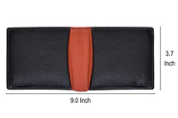Portefeuille en cuir rayé vintage Inde, coutures ultra résistantes, fait main, luxe, blocage RFID, véritable, étanche, fermeture à glissière et fermoir