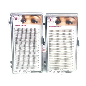 Vente en gros de cils de vison naturels de haute qualité du Vietnam 3D 4D 5D 7D Faux cils Extensions ventilateurs préfabriqués Boîtes de marque privée en gros - Product Image 3