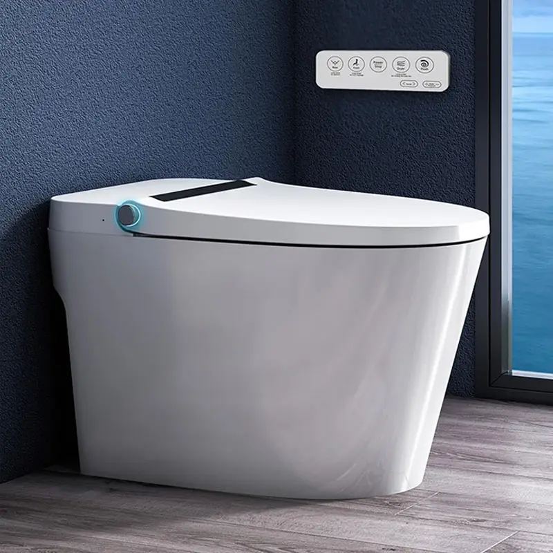 Wc Simples elektrikli otomatik japon akıllı akıllı bide tuvalet kendini temizleme sıhhi tesisat yıkama kuru akıllı mode din tuvalet