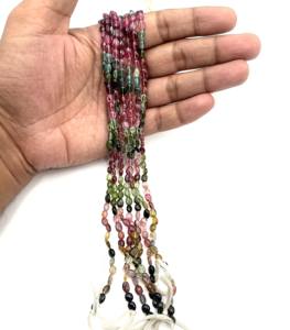 Cuentas de piedras preciosas pulidas de 16 pulgadas y 52 CT, cuentas de turmalina múltiple naturales para fabricación de joyas y regalos - Product Image 3