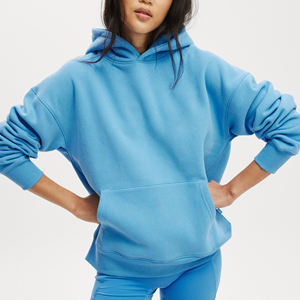 Sweat-shirts pour femmes en coton 100% lourd, anti-boulochage, logo imprimé DTF personnalisé sur le devant, coupe ample, anti-froissement, respirant, hiver - Product Image 3