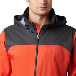 Veste coupe-vent imperméable pour homme avec logo personnalisé 2026, légère, respirante, 100% polyester, col montant, capuche, manteau d'hiver en toile - Product Image 6