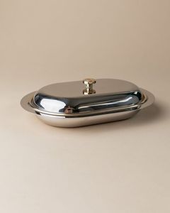 Plat de service en acier inoxydable à double paroi offrant une rétention de chaleur, adapté pour servir des repas chauds pendant le dîner - Product Image 3