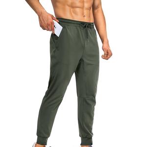 Pantalones de chándal de lona informales ajustados de alta calidad para hombre, pantalones de chándal personalizados 100% poliéster, bolsillos deportivos con cremallera - Product Image 3