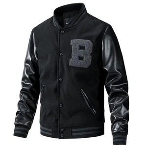 Chaqueta Bomber de Camuflaje Unisex de Alta Calidad con Mangas de Cuero, Impermeable, Cortavientos, Personalizable para Equipos Universitarios - Product Image 2