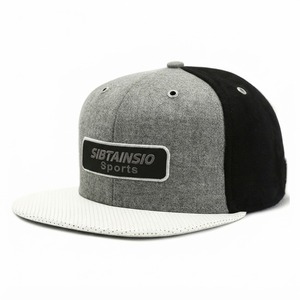 Gorra de Béisbol Trucker Unisex, 6 Paneles, Visera Plana, 100% Algodón, Tricolor Gris, Negro y Blanco, con Logotipo Personalizado del Equipo, Transpirable e Impermeable - Product Image 4