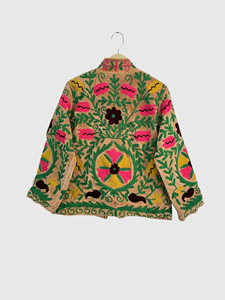 Veste en coton brodée de fleurs, col mandarin, manches longues, style Prairie Chic, vêtements d'automne pour femmes - Product Image 2